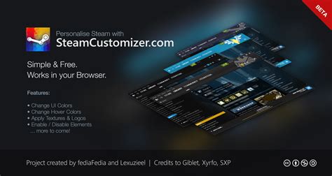 steam customizer|steam customizer home.